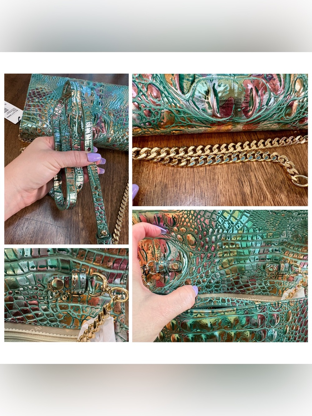 Brahmin EUC Wendy- Soulful - Multi Color Metallic - EXCLUSIVE - Crossbody/Clutch - Picture 6 of 17